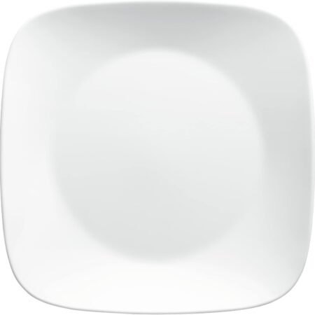 4-Piece 10.25-Inch Pure White Glass Dinner Plates
