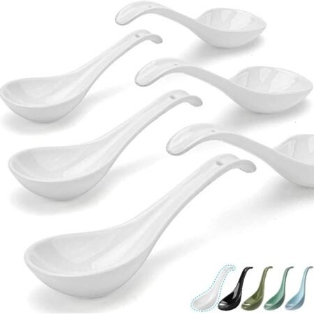 6-Piece 6.75-Inch Asian Soup Spoon Set