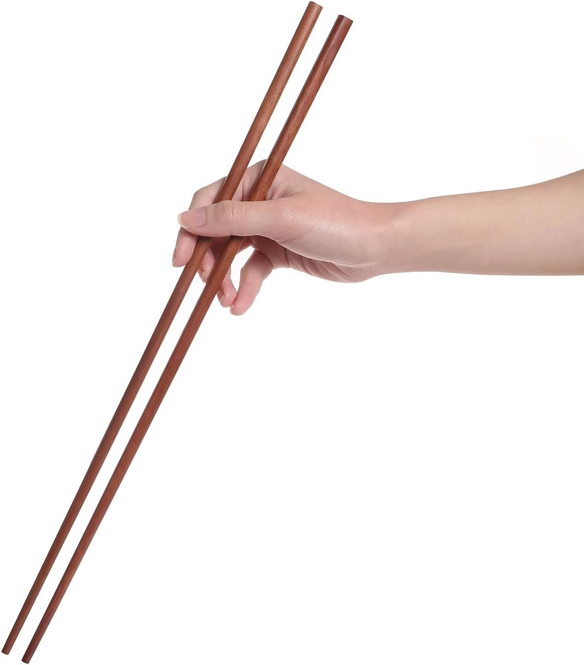 2-Pair 16.5-Inch Brown Wooden Extra Long Chopsticks