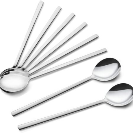 8-Piece 8.5-Inch Korean Stainless Steel Spoons