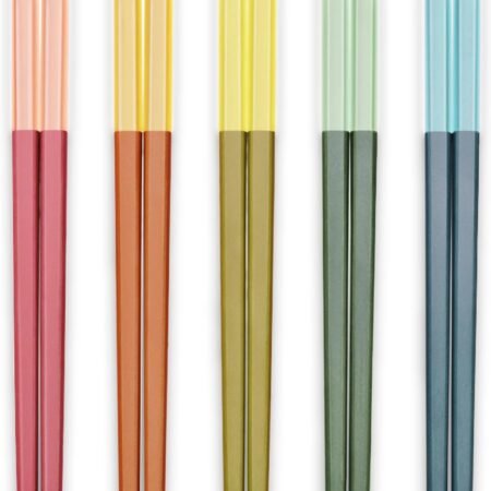 5-Pair Ice Fog Multicolor Non-Slip Fiberglass Chopsticks