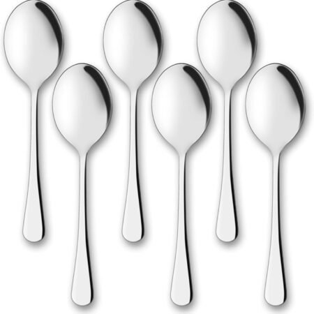 6-Piece 9.8-Inch Stainless Steel Serving Spoons