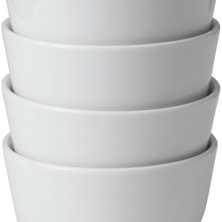 White 28oz Porcelain Soup Salad Bowl Set of 4
