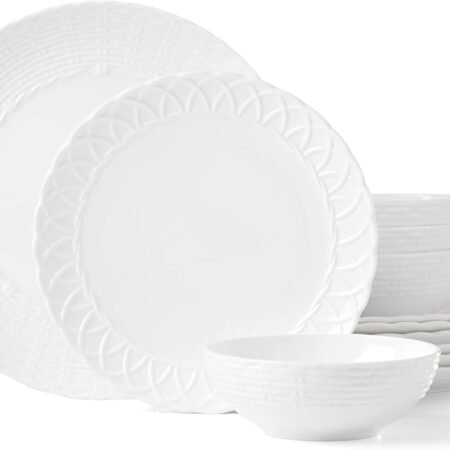 White 12-Piece Dinnerware Set