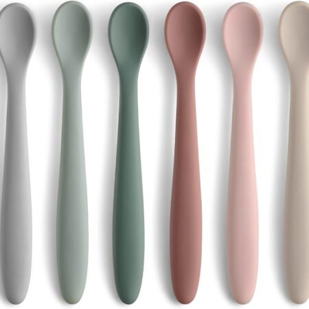 6-Piece Silicone Baby Feeding Spoons