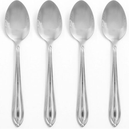 4-Piece Metallic Dinner Spoons