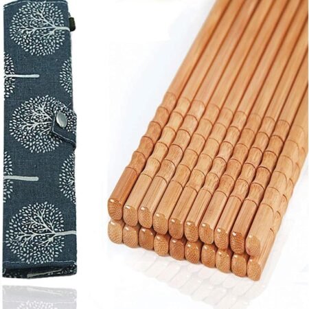 10-Pair Wooden Reusable Chopsticks