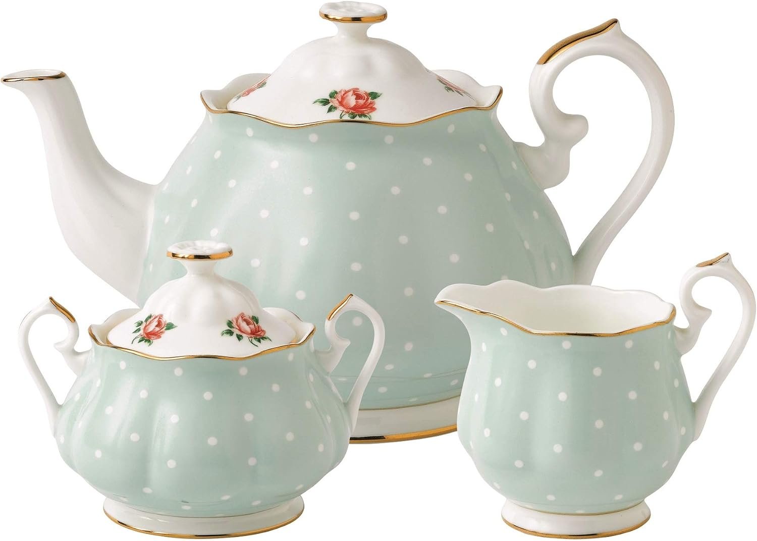 3-Piece Polka Rose Tea Set
