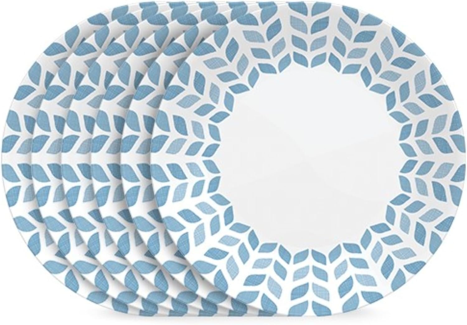 4-Piece Triple Layer Glass Dinner Plates Set