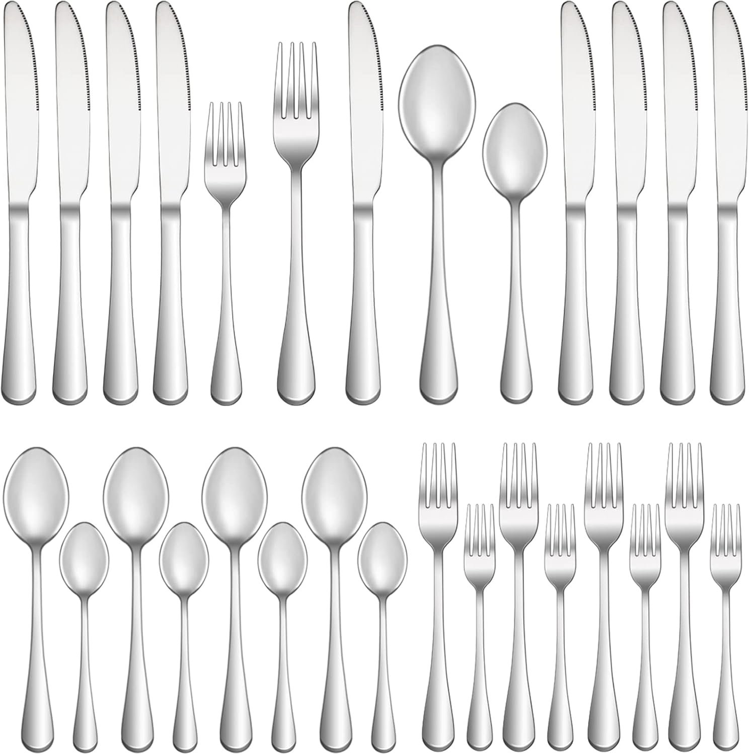 20-Piece Premium Stainless Steel Flatware Set Service for 4