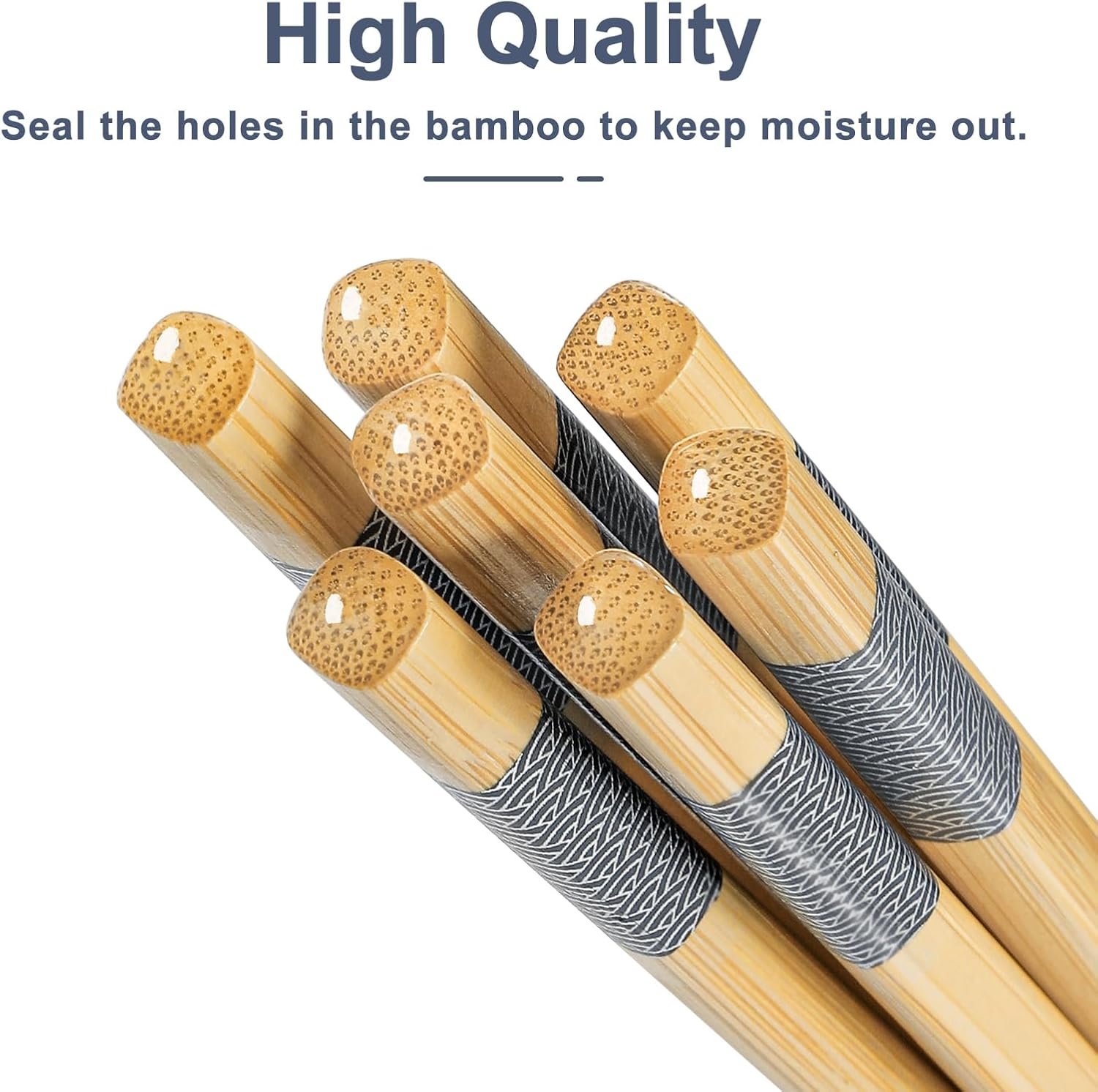 10-Pair Bamboo Reusable Chopsticks - Image 2