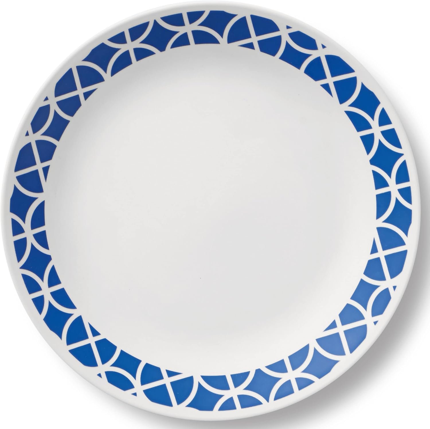 4-Piece 10.25-Inch Cobalt Circles Glass Dinner Plates