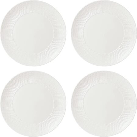 White Dinner Plates Set of 4