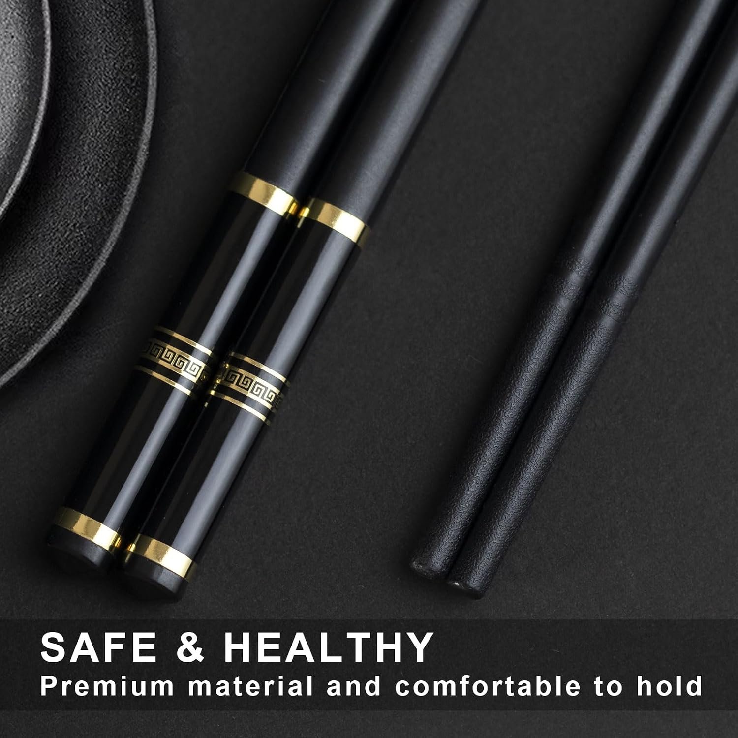 5-Pair Fiberglass Reusable Chopsticks - Image 2