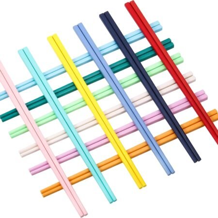 12-Pair 9-Inch Multicolor Fiberglass Chopsticks